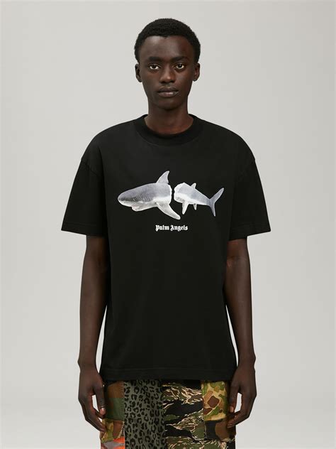 Shark Classic T Shirt In Black Palm Angels® Official