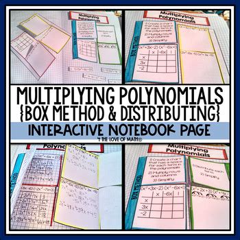 Multiplying Polynomials Guided Notes Foldable Page By The Love Of Math