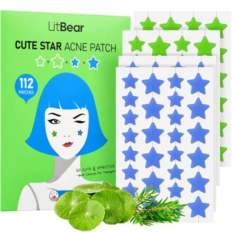 Amazon LitBear Acne Patch Pimple Patch Blue And Green Star Acne