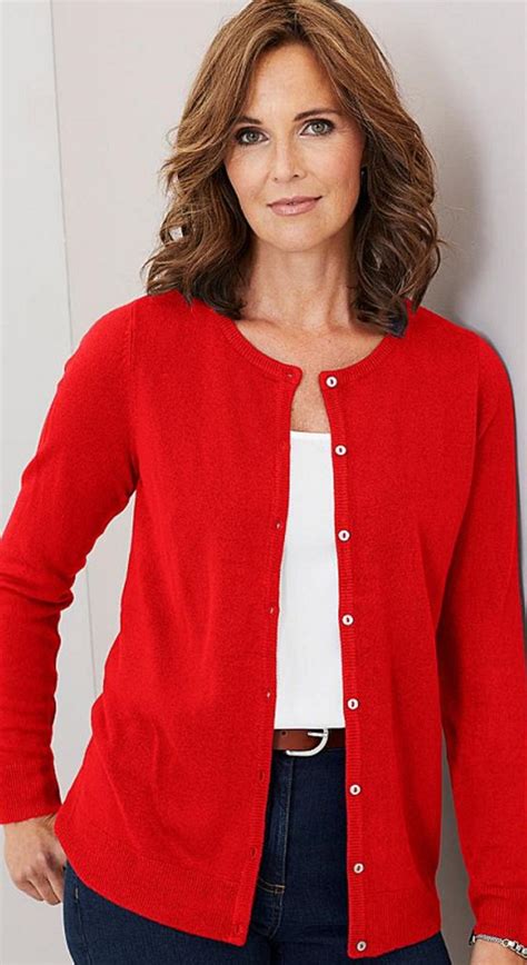 Pin By Trine On Red Cardigans Classic Cardigan Red Cardigan Rust