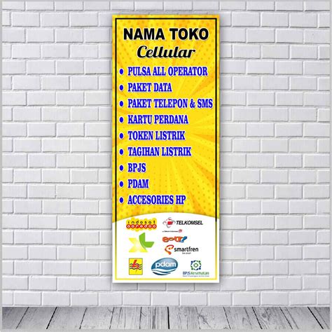 Jual Banner Pulsa X Bisa Req Ukuran Ukuran X Cm Bisa