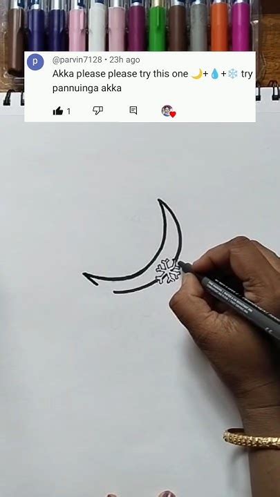 🌙+ +💧 Emoji combo drawing @sreebaviart #emoji #drawing #shorts - YouTube