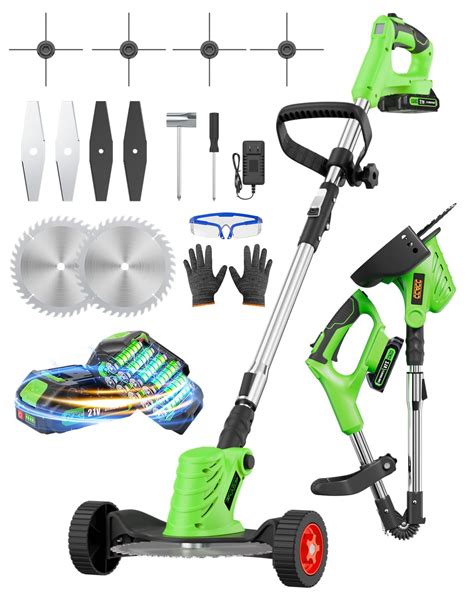 Buy Electric Cordless Weed Wacker Foldable Lightweight Weed Eater Weed Eater Battery Powered