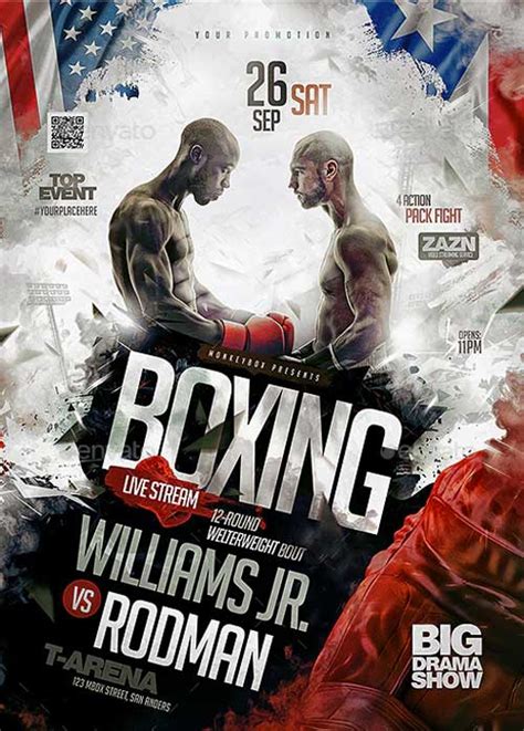 Live Boxing Match Flyer Template - Download - FFFLYER