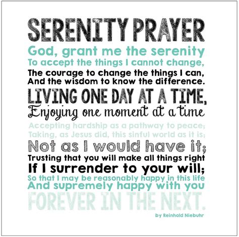 Full Serenity Prayer Printable