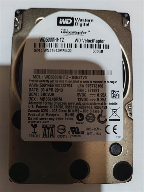 Dysk Twardy Western Digital Wd Hhtz Velociraptor Gb Sata Iii