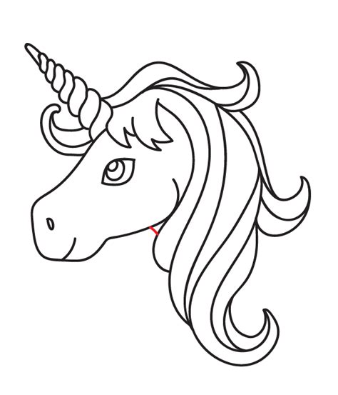 How To Draw A Unicorn Head Step 21 Unicorn Drawing Unicorn Artwork Unicorn Painting