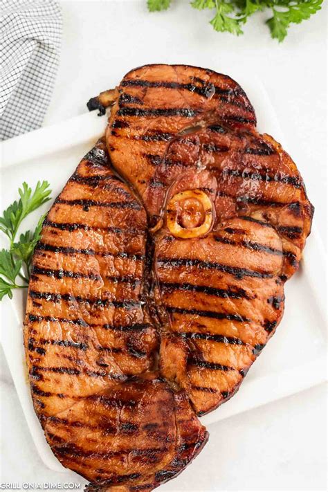 Grilled Ham Steak Recipe - grillonadime.com