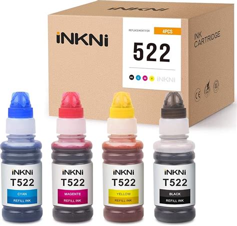 Inkni Botella De Tinta De Repuesto Compatible Con Epson T Para