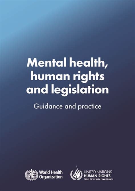 Mental Health Human Rights And Legislation Guidance And Practice