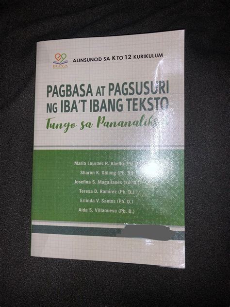 Lesson Plan In Pagbasa At Pagsusuri