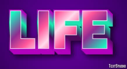 Life Text Effect And Logo Design Word