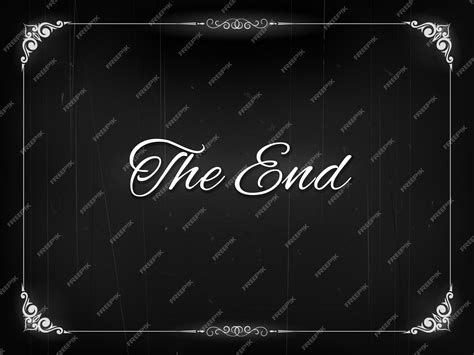 Premium Vector | Silent movie film The End retro screen or vintage