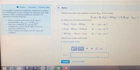 Solved Review 1 Constants L Periodic Table Part A It Is Chegg