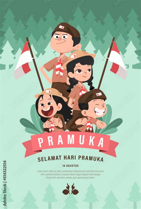 Translate Happy Scout Day August 14 Indonesian Festival Day Selamat