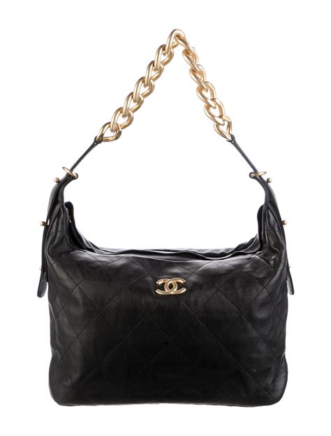 Chanel 2022 Quilted Hobo Black Hobos Handbags Cha759882 The Realreal