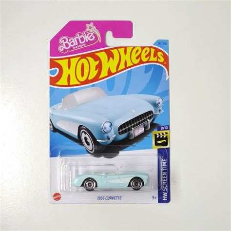 Hot Wheels Corvette Barbie Hw Screen Time Azul Shopee Brasil