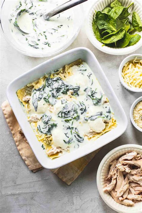 Easy White Chicken Lasagna With Spinach Creme De La Crumb