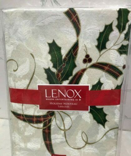 New Lenox Christmas Holiday Nouveau 60 X 104 Oblong Rectangle