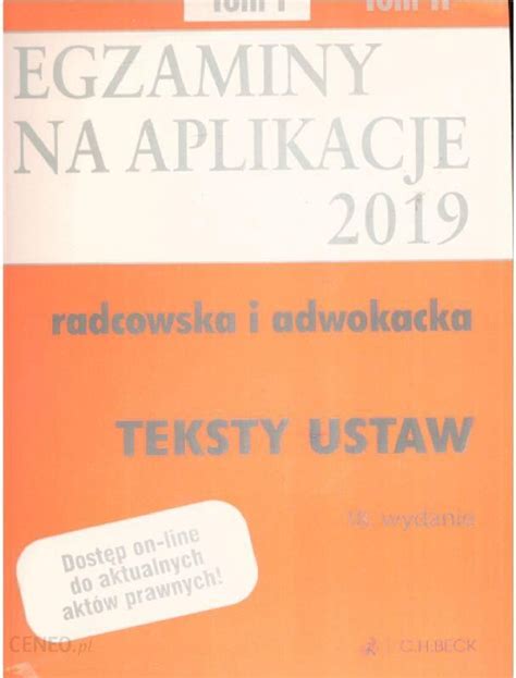 Multimedia Z Outletu Produkt Z Outletu Egzaminy Na Aplikacje 2019 Radcowska I Adwokacka 2