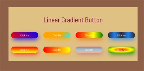 Different types of linear gradient button example using css and bootstrap | Css, Gradient, Linear