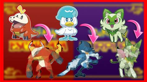 Las Evoluciones De Fuecoco Quaxly Y Sprigatito Son Bellisimas Fan Arts