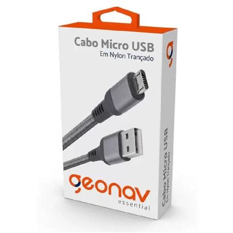 Cabo Carregador Geonav Micro Usb V8 Turbo Android Reforçado Cabo Para Celular Magazine Luiza