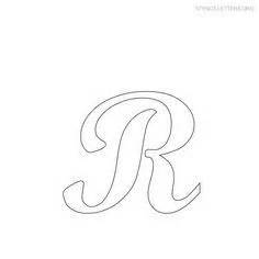 Cursive Letter R Stencil