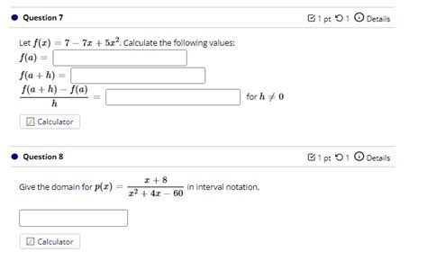 Solved Let F X 7−7x 5x2 Calculate The Follt F A F A H