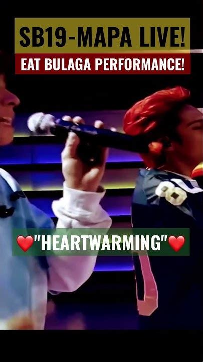 Heartwarming Performance Sb19 Mapa Live Sa Eat Bulaga Sb19 Eatbulaga Mapa Shorts Atin