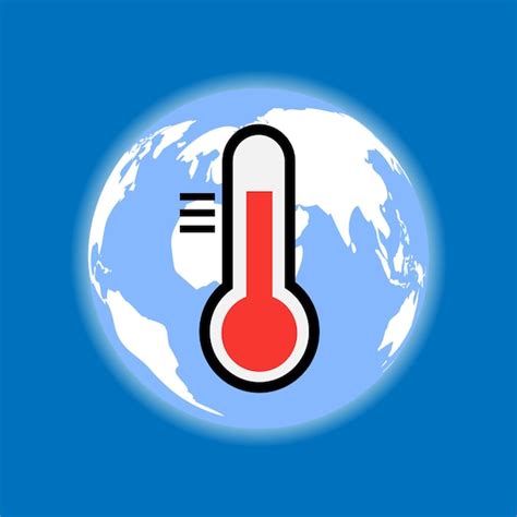 Premium Vector The Problem Of Global Warming The High Temperature On