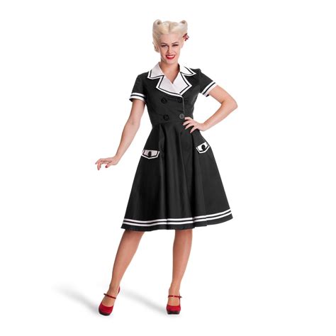 Rockabilly Seafarer Dress Black Elbenwald