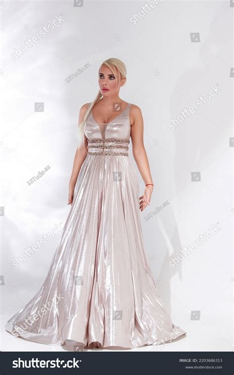 Sexy Blonde Woman Posing White Background Stock Photo Shutterstock