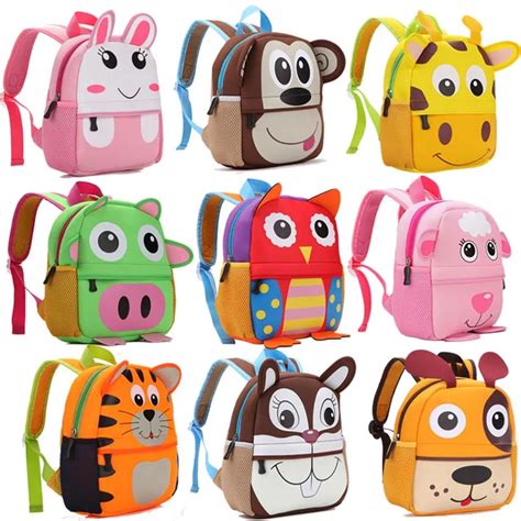 Cute Toddler Kids Children Boy Girl Animals Backpacks 3d Cartoon Animal