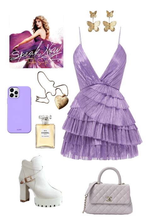 Speak Now Album Taylor Swift Aesthetic Purple Heels Eras Tour