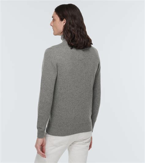 Dolcevita Turtleneck Cashmere Sweater In Grey Loro Piana Mytheresa