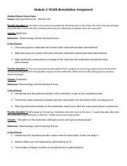 DEvans M2 Docx Module 2 NCLEX Remediation Assignment Student Name