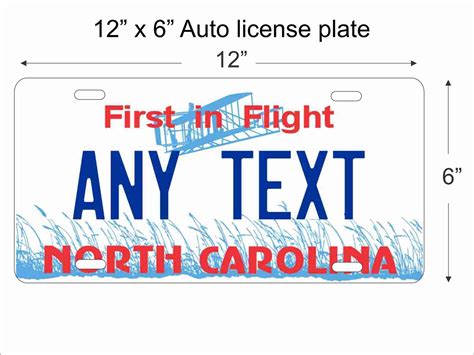 North Carolina state replica License Plate personalized with your ...