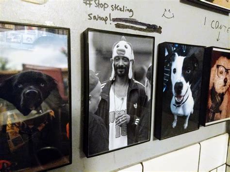 Snoop Dogg In A Nuggets Jersey Photo On The Bathroom Wall In A Local Dc