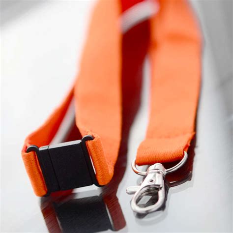 20mm Orange Rpet Lanyard With Clip And A Breakaway Pinpops®