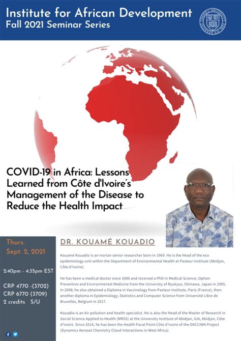 Institute For African Development COVID 19 In Africa Lessons Learned