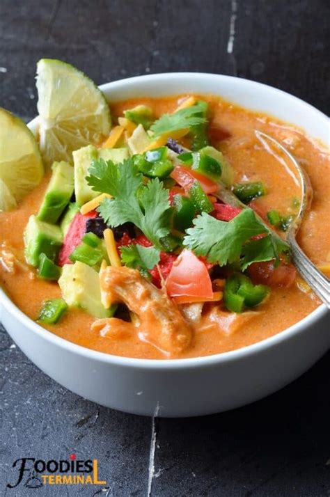 Chili's Chicken Enchilada Soup Instant Pot (copycat) » Foodies Terminal