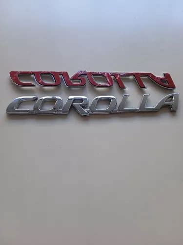 Emblema De Letras Cromadas De Compuerta Toyota Corolla Mercadolibre