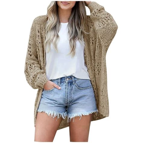 Blvb Lightweight Knitted Cardigan For Women Spring Fall Open Front