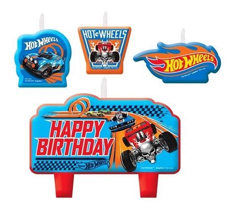 Hot Wheels Kit Vela Fiesta Decoración Adorno Mesa Dulces Dkh Mercado Libre