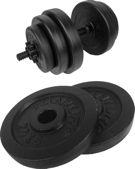 Tunturi Fitness Set Vinyl Halterset 15 Kg Halterschijven 2 X 2 5