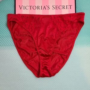 Vtg Victoria S Secret Silky Nylon Lace Bikini Panty S Gem