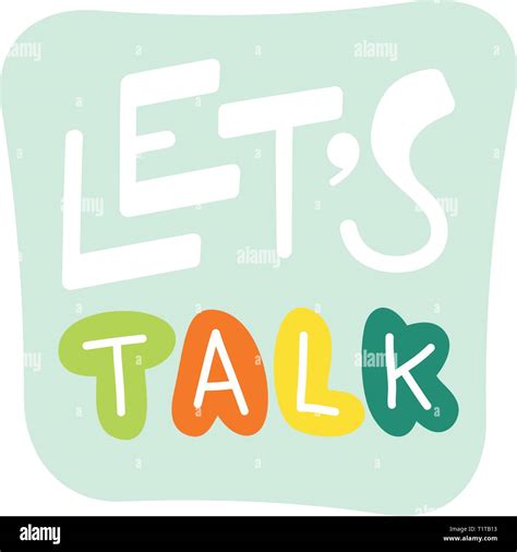 Lets Talk Text Hand Draw Doodle Lettering Vector Stock Vector Image