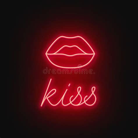 Kiss Lips Neon Sign