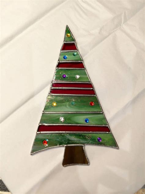 Funky Stained Glass Christmas Tree Etsy